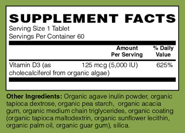 Certified Organic Whole Food Vitamin D-3